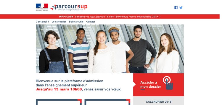 Parcoursup, plateforme d'admission post-bac